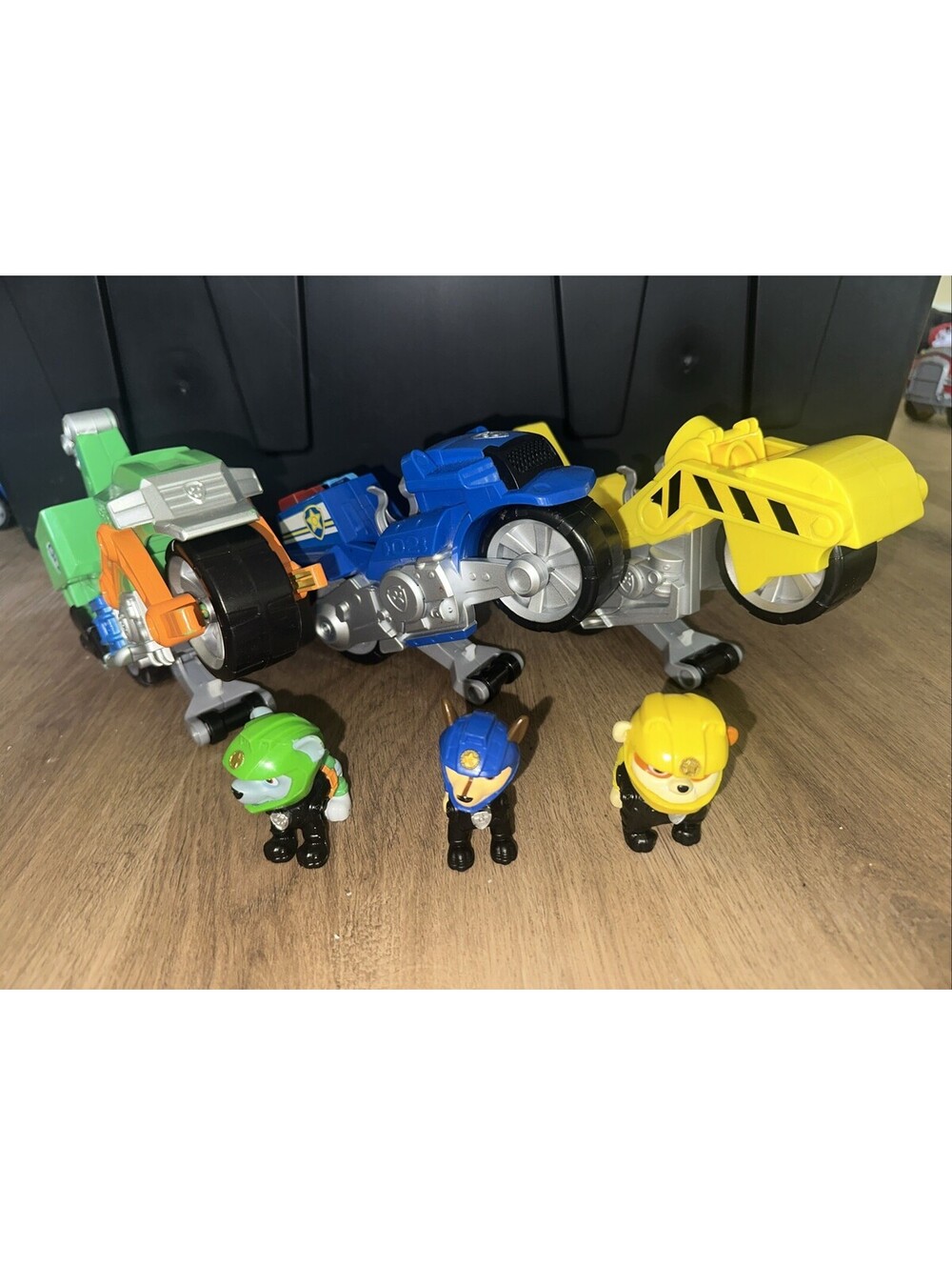 Paw Patrol Moto Pups Pull Back Deluxe Motorcycles Lot Rubble Chase Rocky
